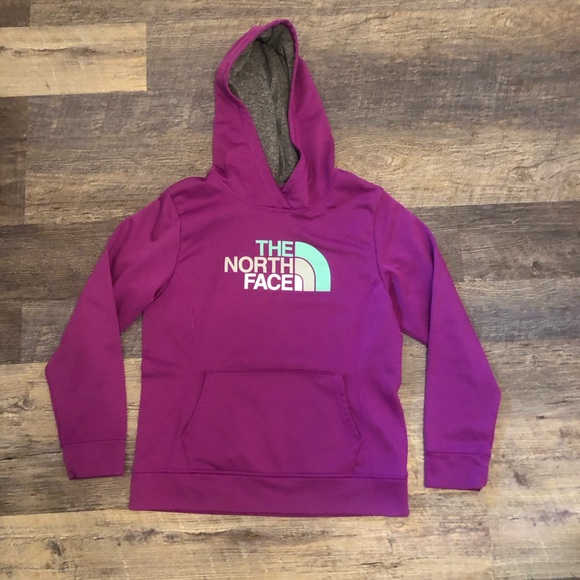 Girls size XL (18) the north face hoodie sweatshirt purple EUC - Picture 1 of 7